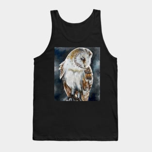 Barn Owl Oil Painting Tank Top